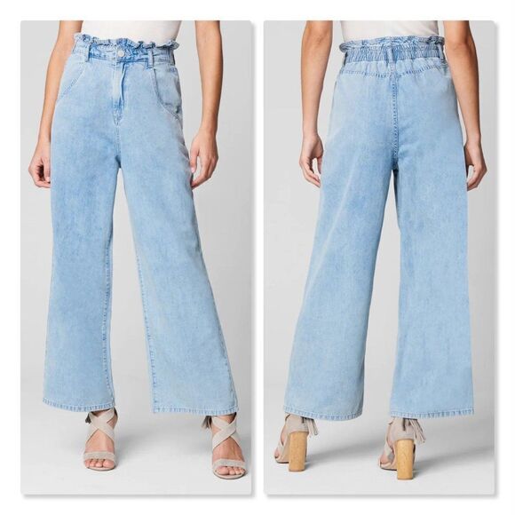 NEW! Blank NYC | Paperbag Waist Wide Leg Jeans - size Small - Picture 1 of 12